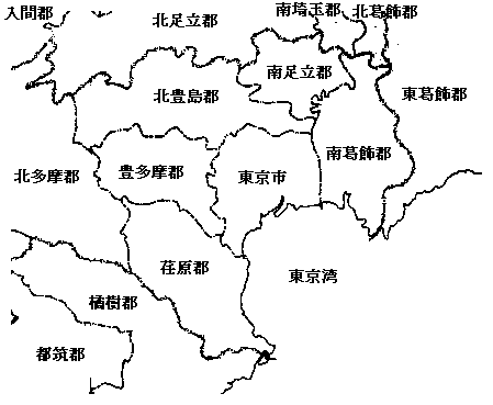 東京府周辺地図
